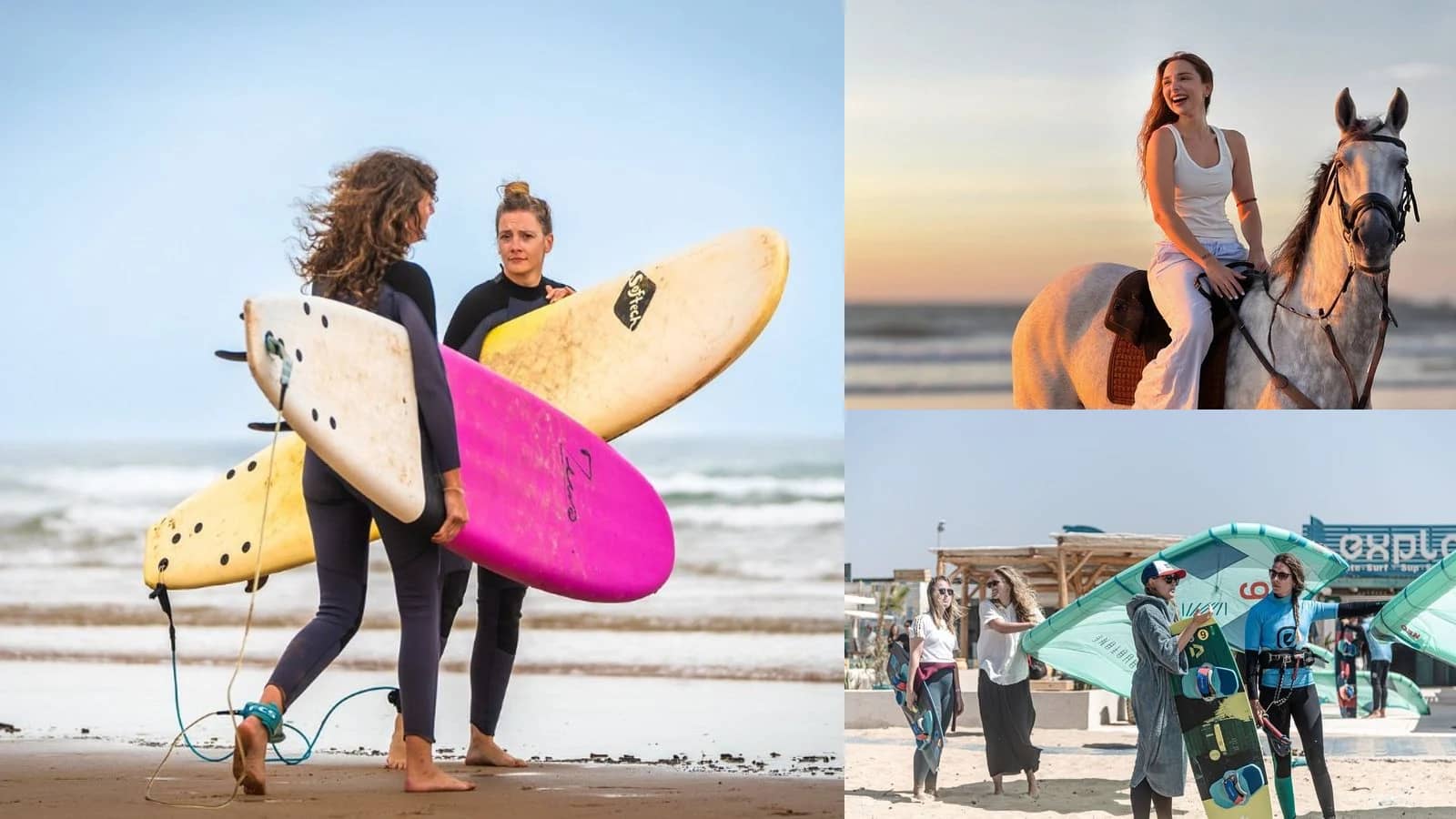 Surfing, horse riding and water sports in Essaouira